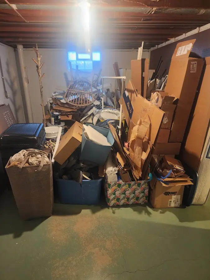 Roll-off dumpster container at job site for 20 Yard Dumpster Rental in Macomb